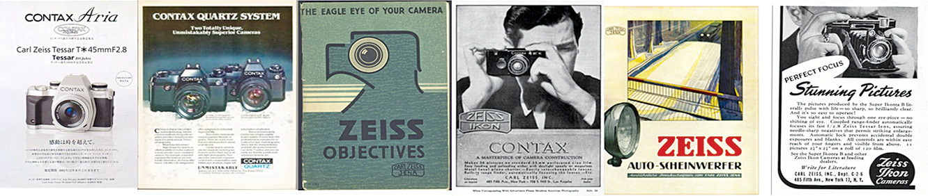 Compilation of Zeiss print ads over the years 